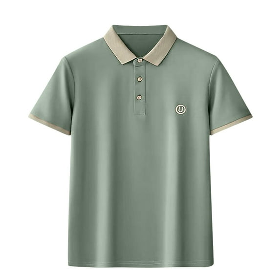 Mens Henley Shirts Plus Size Short Sleeve Fashion Casual Cotton Top Shirts Lightweight V Neck Button Down Tees
