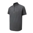 thumbnail image 1 of Mens Henley Shirts Short Sleeve Breathable Tops Zip Up Collared Summer Athletic Gym Outfits Lightweight Quick Dry Clothes M-5XL, 1 of 5