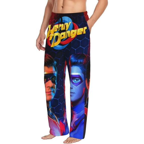 Mens Henry Danger Pajama Pants Sleepwear Pajamas Vacation Sleep Pant With Pockets