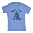 thumbnail image 1 of Mens Here for The Food T Shirt Funny Shark Novelty Great White Graphic Tee Graphic Tees, 1 of 9