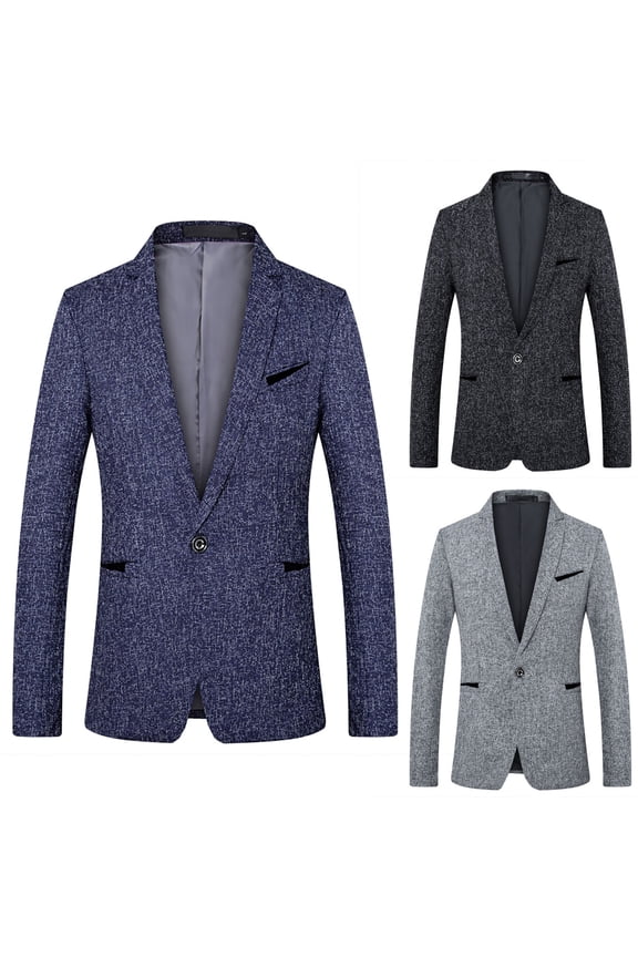 Mens Herringbone Tweed Blazer Vintage Wool Blend Sport Coat Jacket One Button Casual Wedding Groomsmen Prom Suit Big and Tall Size M-5XL Light Gray