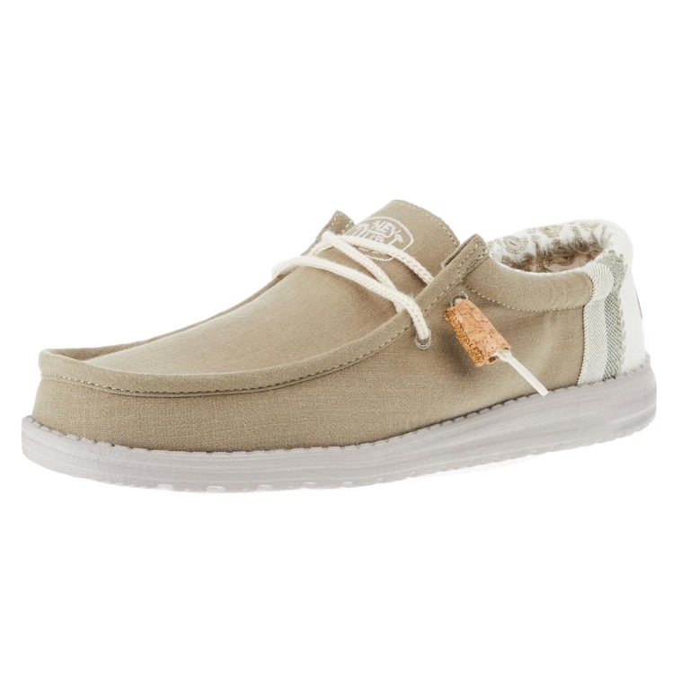 Mens Hey Dude Wally Linen Natural Mows Casual Shoe - Walmart.com display picture 1