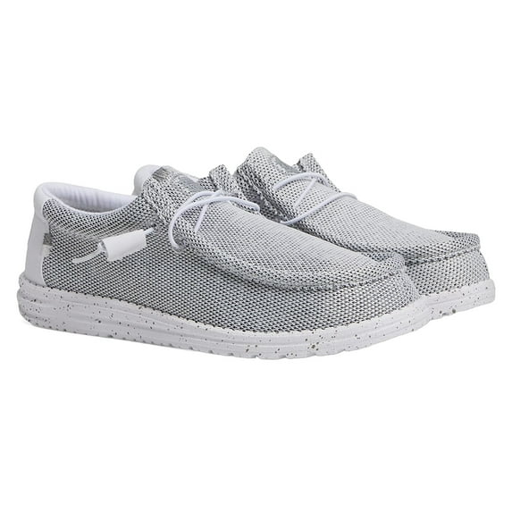 Mens Hey Dude Wally Sox Stone White Casual Shoe