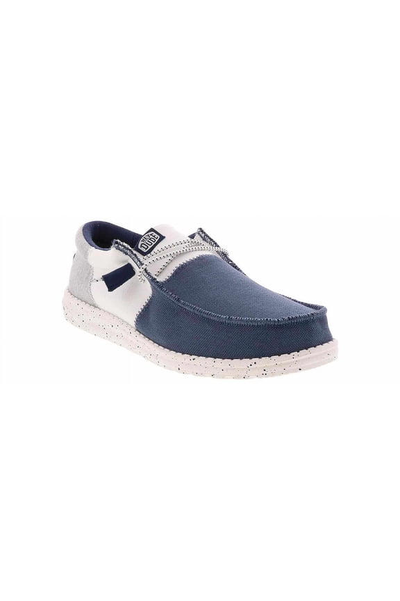 Mens Hey Dude Wally Tri Varisty Navy Casual Shoe