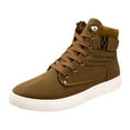 thumbnail image 1 of Mens High Top Fashion Sneakers Casual Walking Driving Tennis Canvas Flats Shoes Vintage Mid Calf Combat Boots, 1 of 5