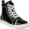 thumbnail image 1 of Mens High Top Shoes By FIESSO AURELIO GARCIA, Shiny Patent Leather 2416 Black, 1 of 8