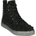 thumbnail image 1 of Mens High Top Shoes By FIESSO AURELIO GARCIA ,Spikes Rhine stones 2409 Black, 1 of 9