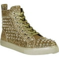thumbnail image 1 of Mens High Top Shoes By FIESSO AURELIO GARCIA ,Spikes Rhine stones 2409 Gold, 1 of 8