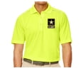 thumbnail image 1 of Mens High-Visibility ARMY Polo Shirt - Safety Yellow, Small (pocket print), 1 of 2
