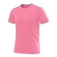 thumbnail image 1 of Mens High Visibility UPF50+ Lightweight Basic Gyming Run T-Shirt for Men Skyline Neon Pink (S), 1 of 6