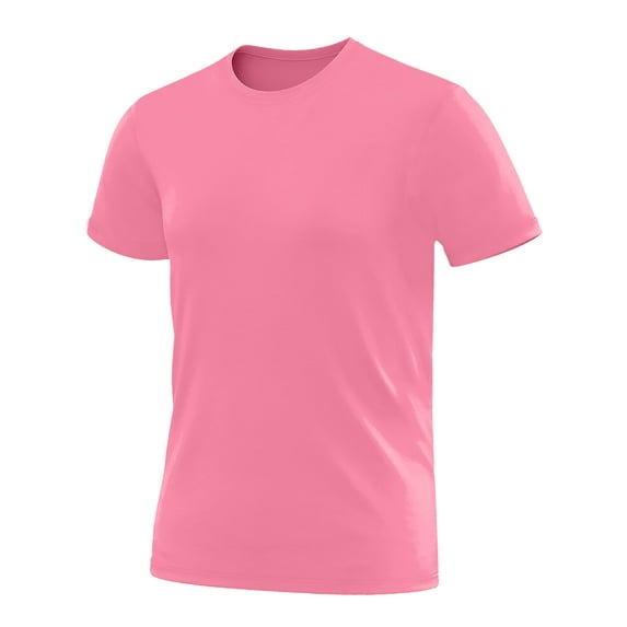 Mens High Visibility UPF50+ Lightweight Basic Gyming Run T-Shirt for Men Skyline Neon Pink (S)
