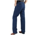 thumbnail image 1 of Mens High Waist Denim Pants High Stretch Solid Color Trousers Straight Leg Casual Everyday Pants, 1 of 7