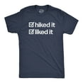 thumbnail image 1 of Mens Hiked It Liked It T Shirt Funny Outdoors Hiking Nature Lovers Tee for Guys Graphic Tees, 1 of 9