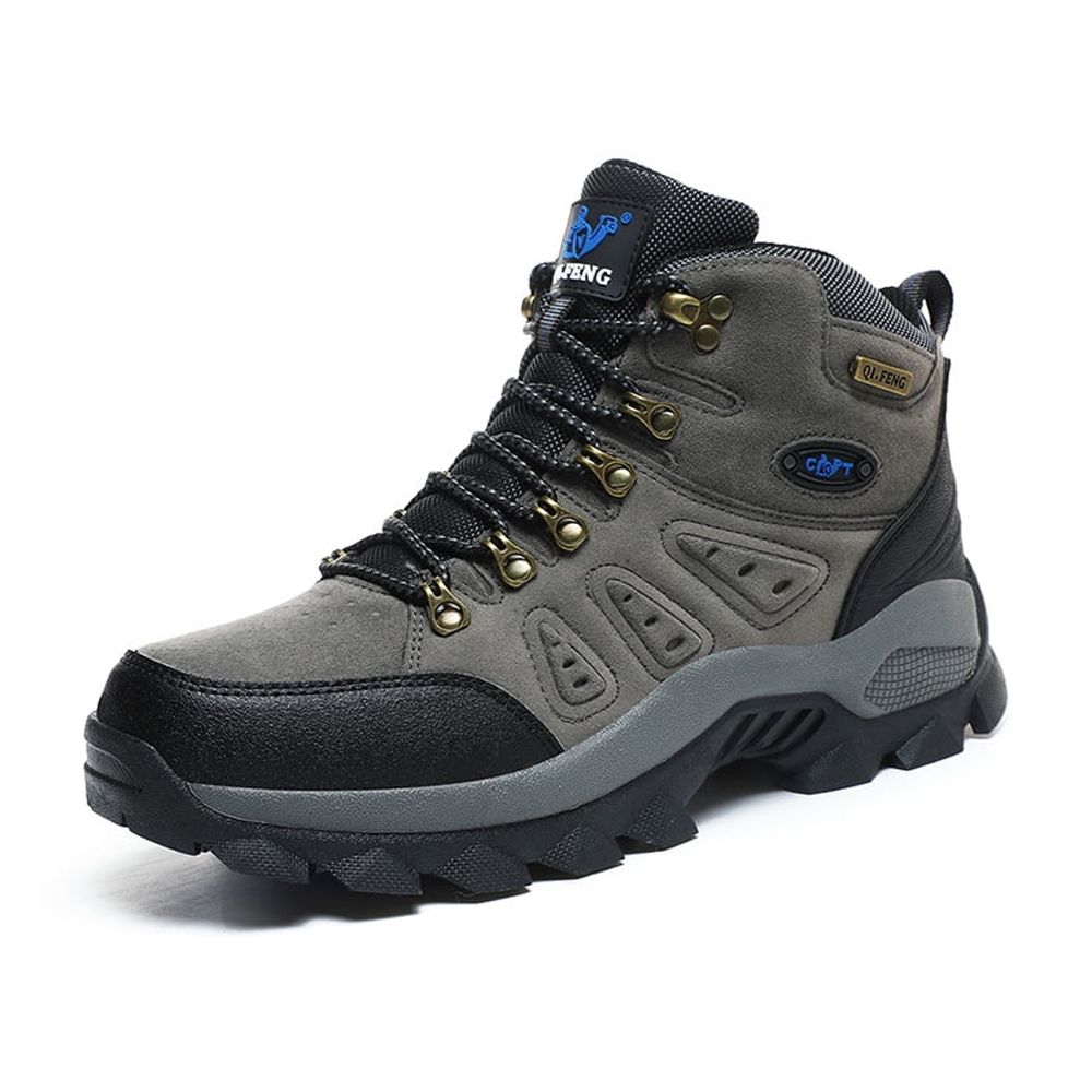 Mens Hiking Boots Outdoor Hiking Trekking Work Climbing Shoes Slip Resistant Lightweight Camping Work Shoes Gray 6.5 US