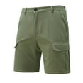 thumbnail image 1 of Mens Hiking Cargo Shorts 7 Inch Button Flat Front Work Shorts Elastic Waist Summer Travel Camping Golf Shorts with Pockets, 1 of 9