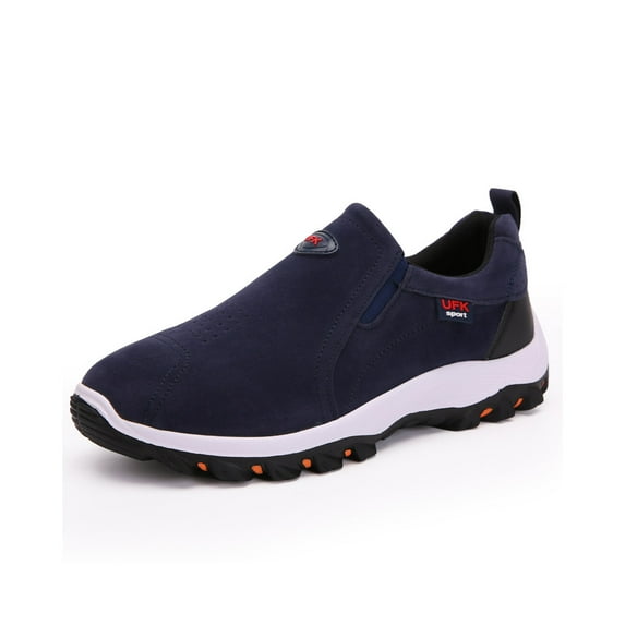 Mens Hiking Mountaineering Shoes Outdoor Breathable Trekking Sneakers Lightweight Comfortable Non-slip Casual Shoes Blue 6.5 US