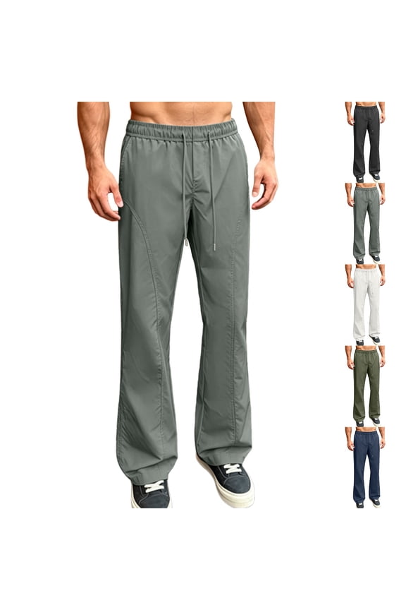 Mens Hiking Pants Boot Cut Quick Dry Water Resistant Lightweight Trackpant Outdoor Fishing Travel Trousers With Pocket