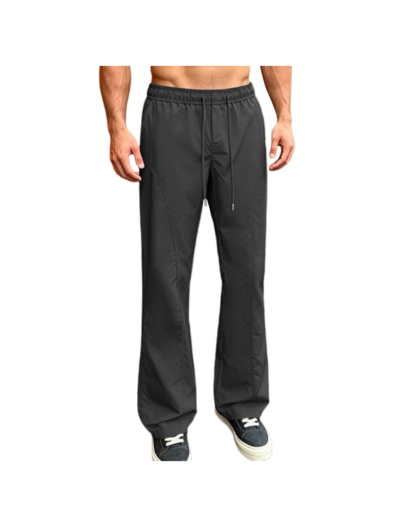 Mens Hiking Pants Boot Cut Quick Dry Water Resistant Lightweight Trackpant Outdoor Fishing Travel Trousers With Pocket