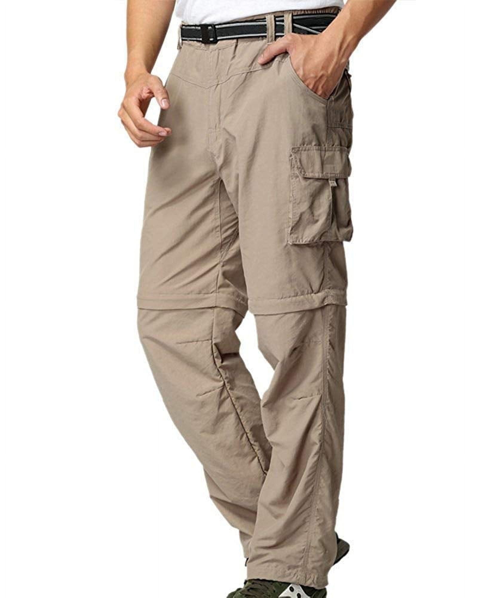 Asfixiado Mens Hiking Pants Convertible Quick Dry Lightweight Zip Off