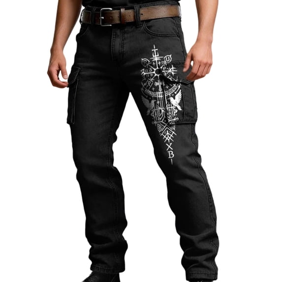 Mens Hiking Pants Fashion Drawstring Cargo Pants 7/8 Ankle Pants Athletic Sweatpants Business Slacks