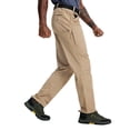thumbnail image 1 of Lavenicole Hiking Pants Men's Lightweight Waterproof with Elastic Waist & 6 Pockets for Adult Outdoor Enthusiasts, Khaki 44W×30L, 1 of 7