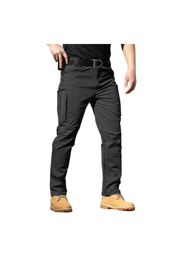 Mens Hiking Pants Slim Fit Casual Water Resistant Joggers Pants Slim Fit Dress Pants Tapered Work Cropped Trousers