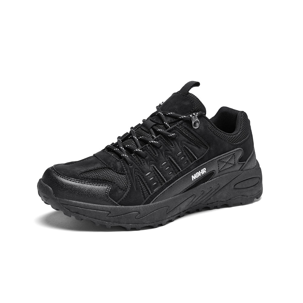 Mens Hiking Shoes Outdoor Lightweight Non-slip Breathable Sneakers Trekking Waterproof Comfortable Off-Road Shoes Black 9.5 US