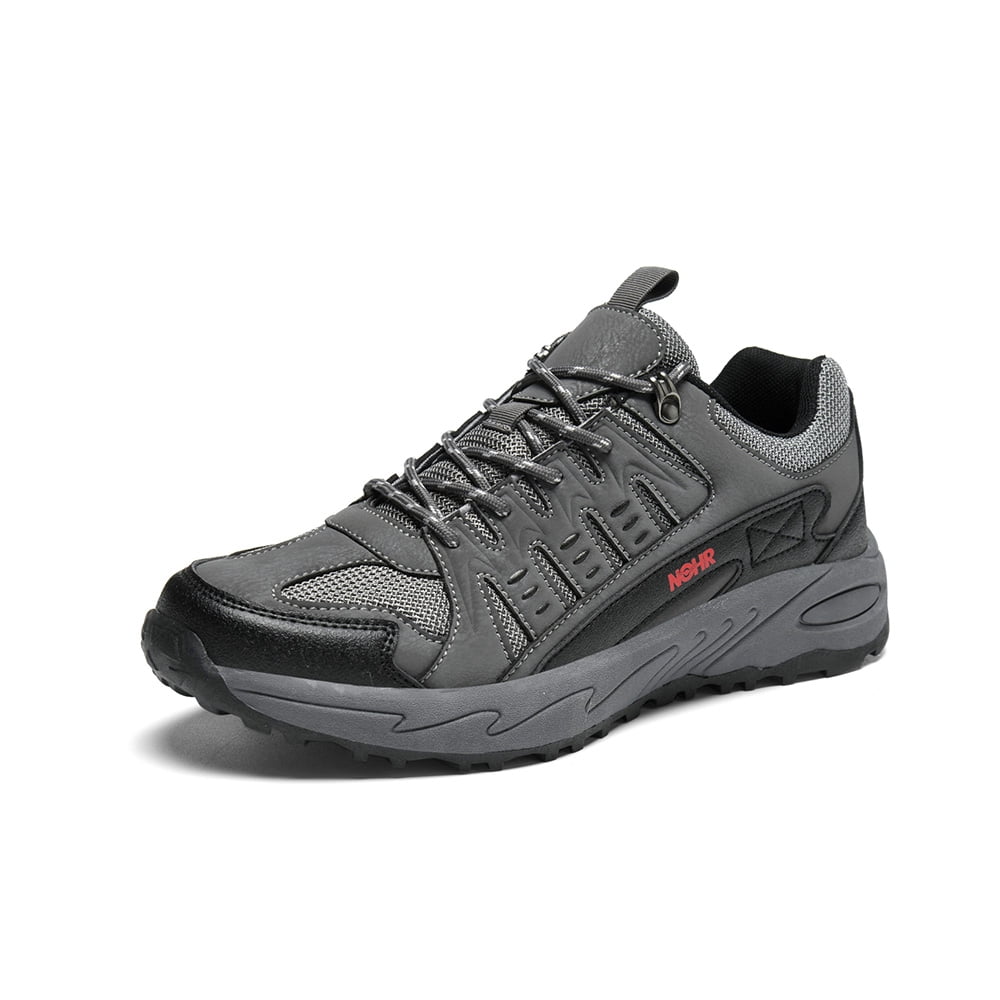 Mens Hiking Shoes Outdoor Lightweight Non-slip Breathable Sneakers Trekking Waterproof Comfortable Off-Road Shoes Gray 10.5 US