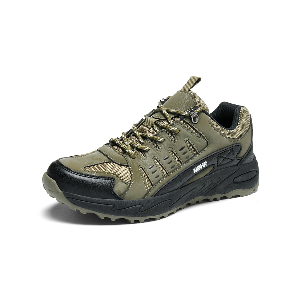 Mens Hiking Shoes Outdoor Lightweight Non-slip Breathable Sneakers Trekking Waterproof Comfortable Off-Road Shoes Green 11.5 US
