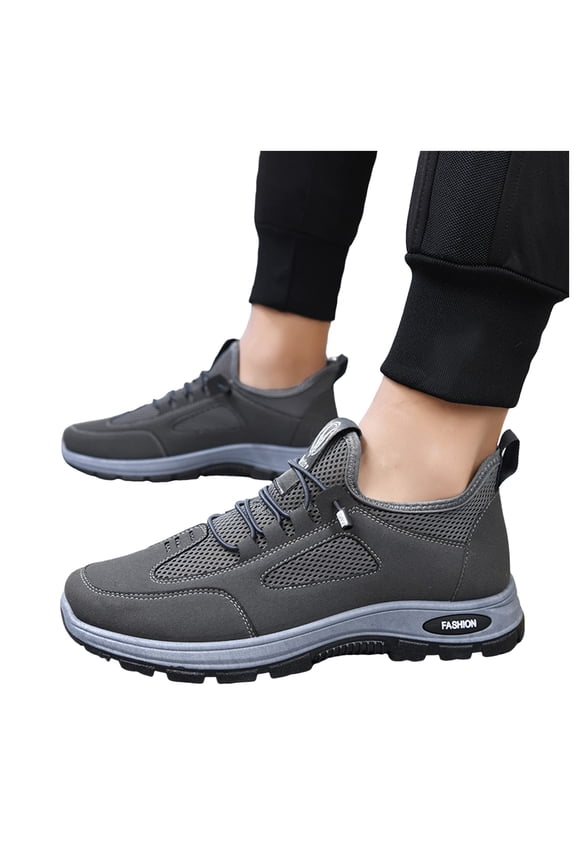 Mens Hiking Walking Shoes Fashion Breathable Mesh Non Slip Work Fashion Sneakers Casual Non Slip Driving Oxfords Loafers