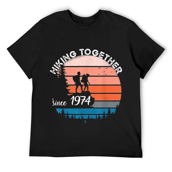 Mens Hiking together partner since 1920 Adventure Buddies T-Shirt Black