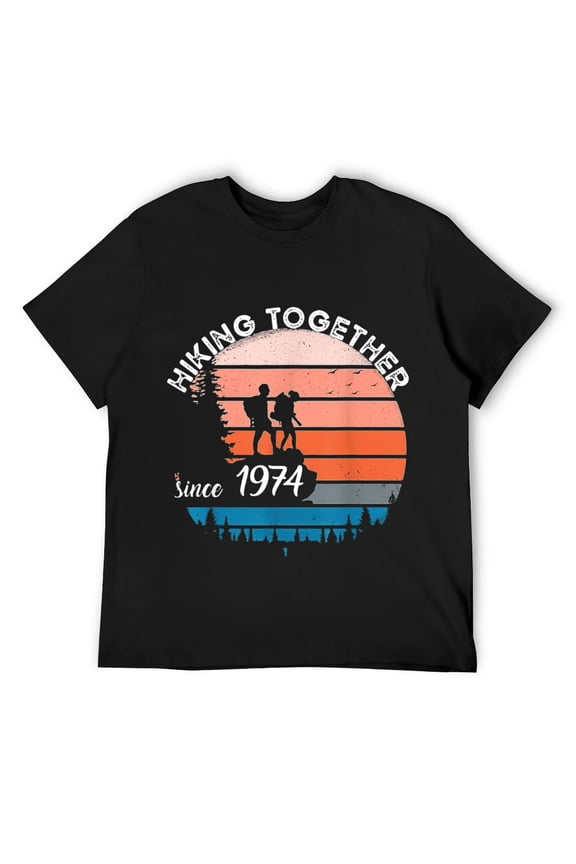 Mens Hiking together partner since 1920 Adventure Buddies T-Shirt Black