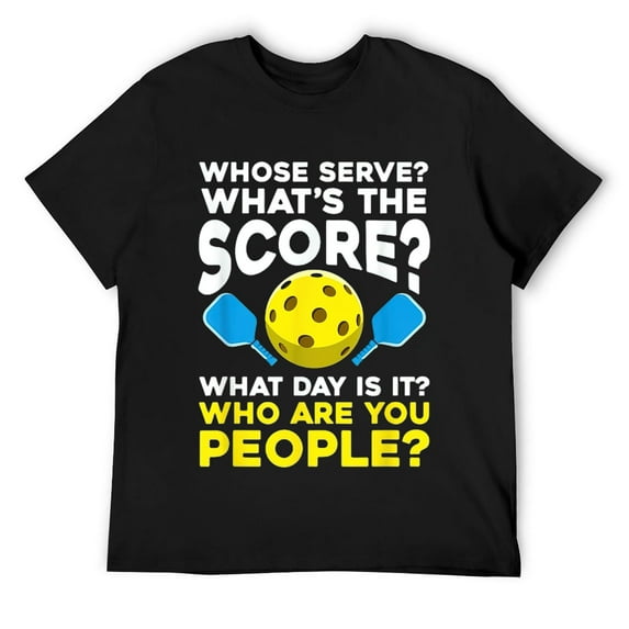 Mens Hilarious Pickleball Quote for Humorous Sport Athletes T-Shirt Black