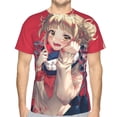 thumbnail image 1 of Mens Himiko Toga 3d Print T-Shirt Crewneck Short Sleeve Tee Shirt, 1 of 7