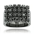 thumbnail image 1 of Mens Hip Hop Jewelry 14K Black Natural 1.8 Ctw Diamond Ring (Rhodium Plated Gold Size 11.5), 1 of 4