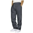 thumbnail image 1 of Mens Hip Hop Pants Casual Solid Color Track Cuff Workout Pants With Pocket, 1 of 5
