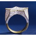 thumbnail image 1 of Mens Hip Hop Ring With Full Simulated Diamond Inlaid Five Point Star Alloy Jewelry Bling Accessory Trendy Design, 1 of 6