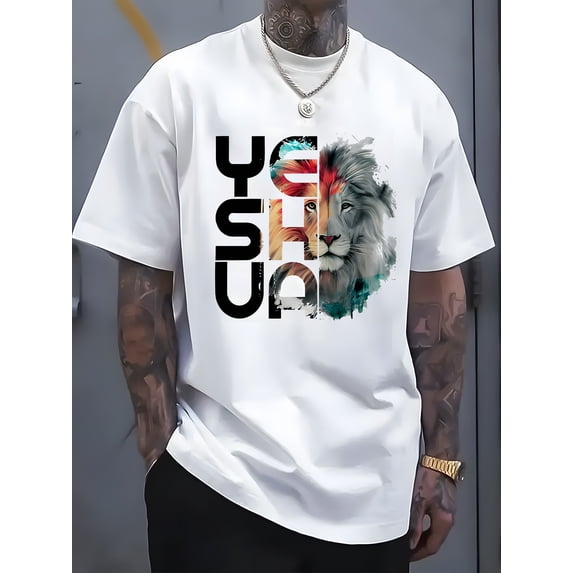 Mens Hipster Hip Hop Short Sleeve Print T-Shirt Cotton Shirts Men White 3XL