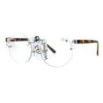 thumbnail image 1 of Mens Hipster Nerdy Retro Clear Circle Round Lens Eye Glasses Clear Tortoise, 1 of 4
