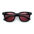 thumbnail image 1 of Mens Hipster Vintage Classic Horn Rim Hustler Plastic Sunglasses Black - Burgundy, 1 of 8