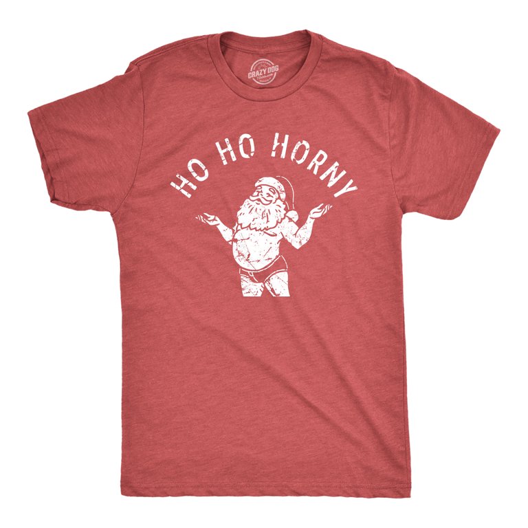 SANTA WITH CHRISTMAS PRESENTS, HO! HO! HO! Men's T-Shirt