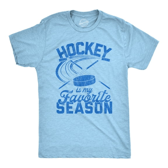 Mens Hockey Is My Favorite Season T Shirt Funny Winter Canada Sports Novelty Tee Graphic Tees