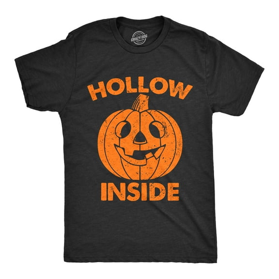 Mens Hollow Inside T Shirt Funny Halloween Jack O Latern Pumpkin Joke Tee for Guys Graphic Tees