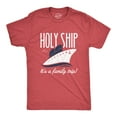thumbnail image 1 of Mens Holy Ship It's A Family Trip T Shirt Funny Cruise Vacation Novelty Group Tee Graphic Tees, 1 of 9