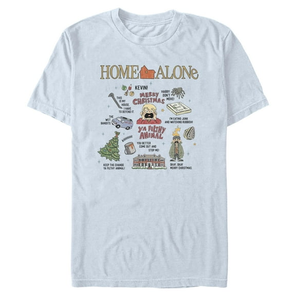 Mens Home Alone Kevin Alone Drawing Medley T Shirt