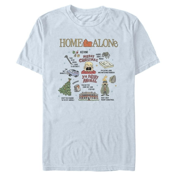 Mens Home Alone Kevin Alone Drawing Medley T Shirt