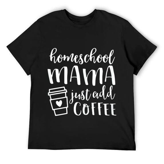Mens Homeschool Mom Shirt Gift for Home School Mama Coffee 2020 T-Shirt Black