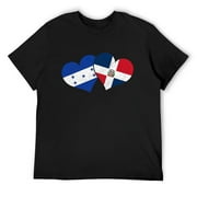 Mens Honduras Dominican Republic Honduran Flag Pride Heritage Short Sleeve T-Shirt Black Small