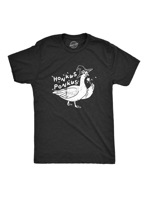 Mens Honkus Ponkus T Shirt Funny Halloween Lovers Goose Witch Joke Tee for Guys Graphic Tees