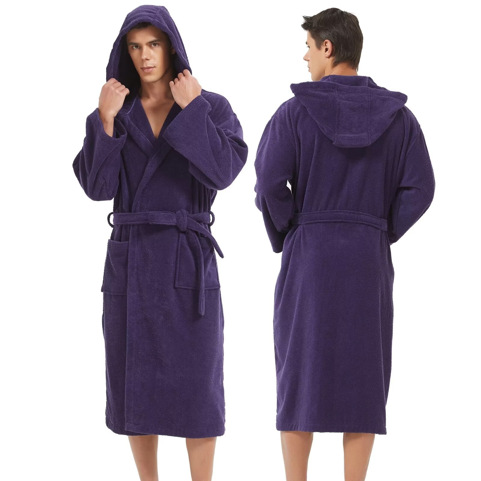 Mens Hooded RobeTerry Cloth Robes for Men, Cotton Towel Robe£¬Mens